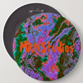 Badge Rond 15,2 Cm Bouton Marbre aigre (Devant & derrière)