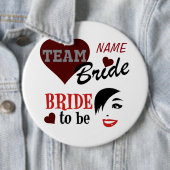 Badge Rond 15,2 Cm Bouton "Mariée" (En situation)