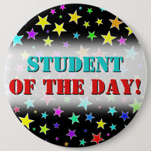 Badge Rond 15,2 Cm Bouton Motif des étoiles colorées et amusantes