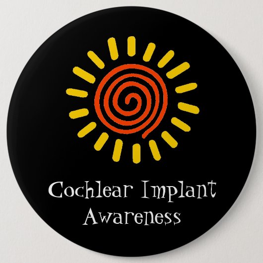 Badge Rond 15,2 Cm Bouton noir de conscience (Devant)