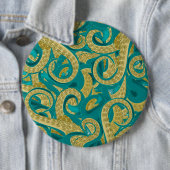 Badge Rond 15,2 Cm Bouton Octopus (En situation)