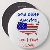 Badge Rond 15,2 Cm Bouton patriotique (Devant & derrière)