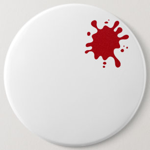 Badge Rond 15,2 Cm Bouton personnalisé Tomato Red Splash