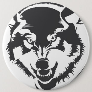 Badge Rond 15,2 Cm Bouton Pinback Wolf