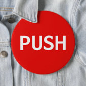 Badge Rond 15,2 Cm Bouton poussoir rouge (bouton colossal) (En situation)