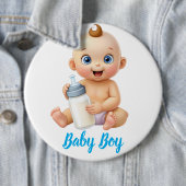 Badge Rond 15,2 Cm Bouton Révéler le genre (En situation)