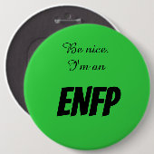 Badge Rond 15,2 Cm Bouton rond ENFP (Devant & derrière)