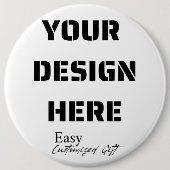 Badge Rond 15,2 Cm Bouton rond extra-large broché 6 pouces (Devant)