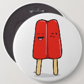 Badge Rond 15,2 Cm Bouton rond - Popsicles rouges (Devant & derrière)
