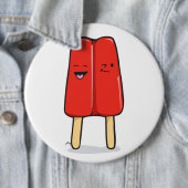 Badge Rond 15,2 Cm Bouton rond - Popsicles rouges (En situation)