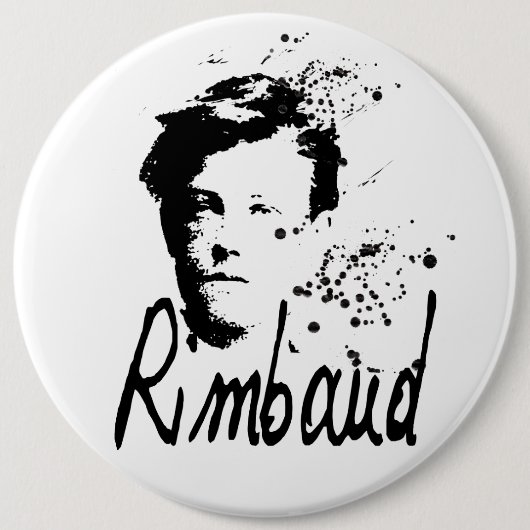 Badge Rond 15,2 Cm Bouton rond portrait RIMBAUD (Devant)