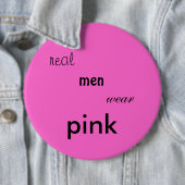 Badge Rond 15,2 Cm bouton rose (En situation)