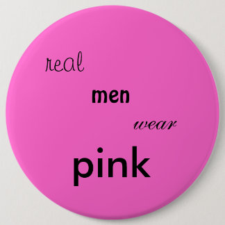 Badge Rond 15,2 Cm bouton rose
