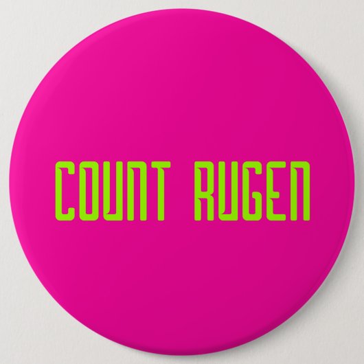 Badge Rond 15,2 Cm Bouton ROSE CR (Devant)