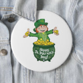 Badge Rond 15,2 Cm Bouton Saint Patrick (En situation)
