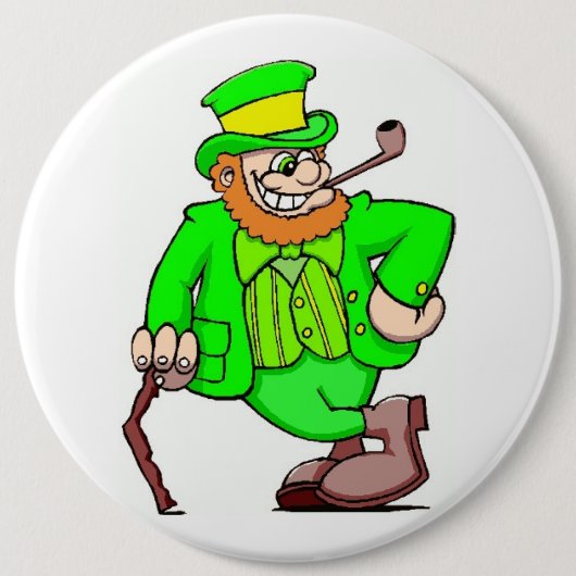 Badge Rond 15,2 Cm Bouton Saint Patrick (Devant)