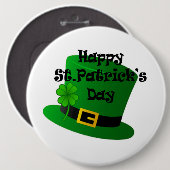 Badge Rond 15,2 Cm Bouton Saint Patrick (Devant & derrière)