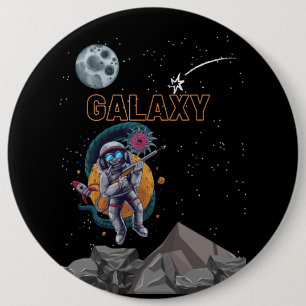 Badge Rond 15,2 Cm Bouton singe GALAXIE