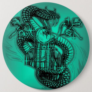 Badge Rond 15,2 Cm Bouton Snake Raider