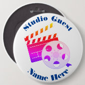 Badge Rond 15,2 Cm Bouton Studio (Devant & derrière)