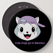 Badge Rond 15,2 Cm Bouton supérieur de Dog™ (Devant & derrière)