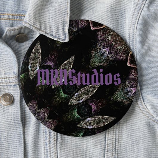 Badge Rond 15,2 Cm Bouton Theo (En situation)