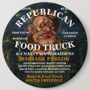 BADGE ROND 15,2 CM BOUTON TSA VD STD TRUMP TRUMP PARTI RÉPUBLICAIN HG