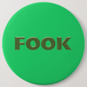 Badge Rond 15,2 Cm Bouton vert colossal Fook (Devant)