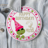 Badge Rond 15,2 Cm Bouton VIP 3ème anniversaire (En situation)