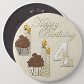 Badge Rond 15,2 Cm Bouton VIP 4E BD (Devant & derrière)