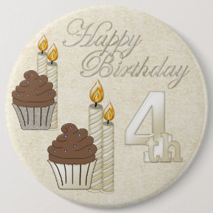Badge Rond 15,2 Cm Bouton VIP 4E BD