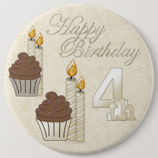 Badge Rond 15,2 Cm Bouton VIP 4E BD (Devant)