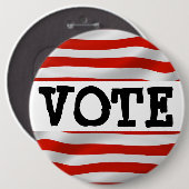 BADGE ROND 15,2 CM BOUTON VOTER (Devant & derrière)