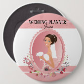 Badge Rond 15,2 Cm Bouton wedding planner (Devant & derrière)