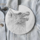 Badge Rond 15,2 Cm Bouton Wolf (En situation)