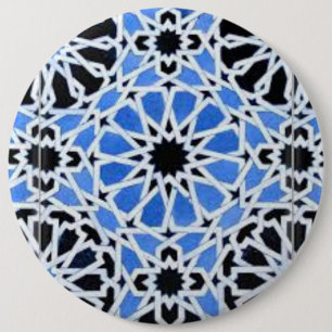 Badge Rond 15,2 Cm Bouton zellij marocain