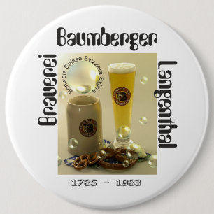 Badge Rond 15,2 Cm Boutons Brauerei Baumberger Langenthal