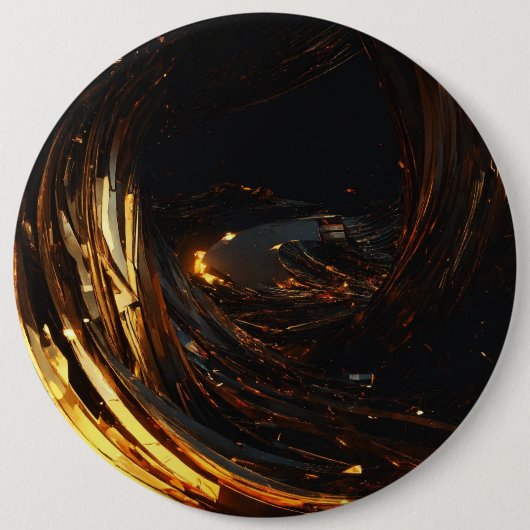 Badge Rond 15,2 Cm Boutons Brown cristal élégants et élégants" (Devant)