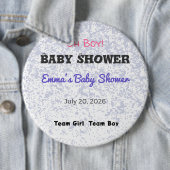 Badge Rond 15,2 Cm Boutons de Fête de Bébé Garçon (En situation)