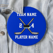 Badge Rond 15,2 Cm Boutons d'hockey (En situation)