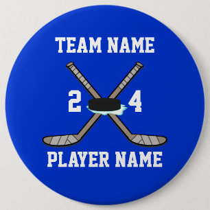 Badge Rond 15,2 Cm Boutons d'hockey