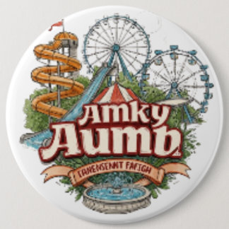 Badge Rond 15,2 Cm Boutons d'ondulation du parc d'attractions Kalyan