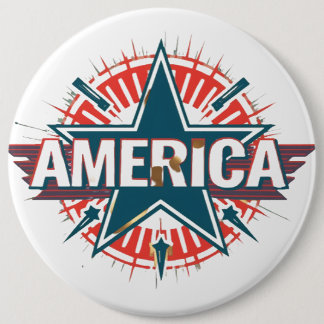 Badge Rond 15,2 Cm Boutons du bouton AMERICA