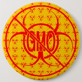 Badge Rond 15,2 Cm Boutons OGM Avertissement Biodanger Boutons OGM Pi (Devant)