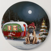 Badge Rond 15,2 Cm Boxe d'hiver Caravan Christmas Adventure (Devant)