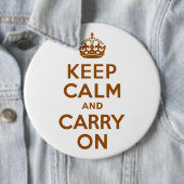 Badge Rond 15,2 Cm Brown Calme et marche (En situation)