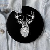 Badge Rond 15,2 Cm Buck White Tail Deer classique (En situation)