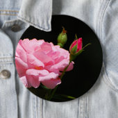 Badge Rond 15,2 Cm Bud d'un rose (En situation)