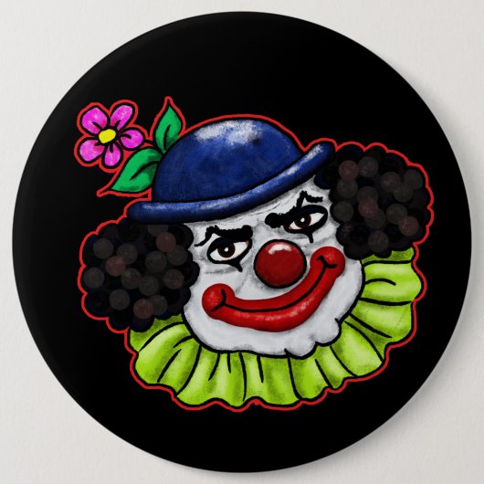 Badge Rond 15,2 Cm Bulle le clown Déplaisant | Halloween Fun (Devant)
