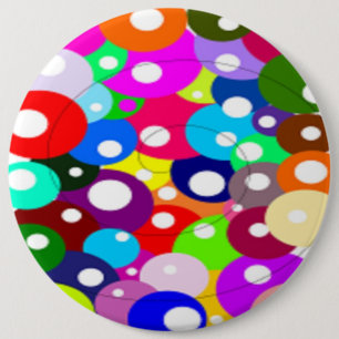 BADGE ROND 15,2 CM BULLES